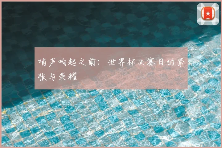 哨声响起之前：世界杯决赛日的紧张与荣耀