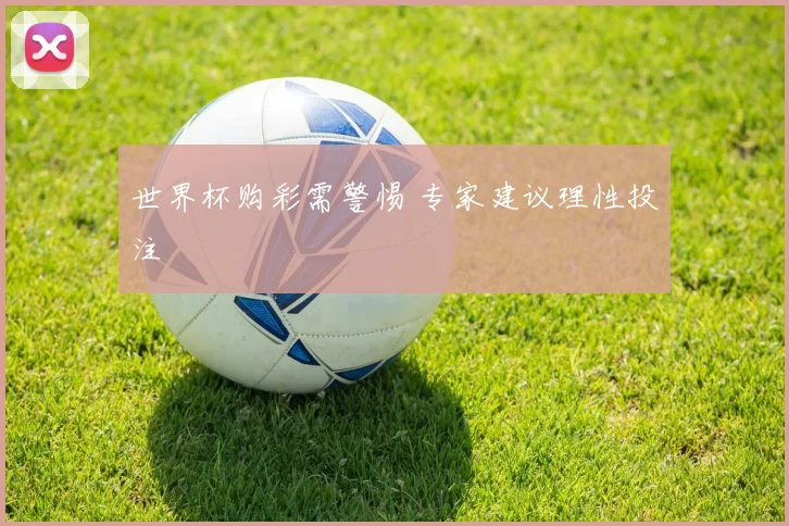 世界杯购彩需警惕 专家建议理性投注